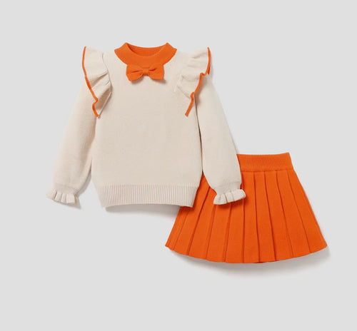 2 piece Baby/Toddler Bowknot Top & Skirt